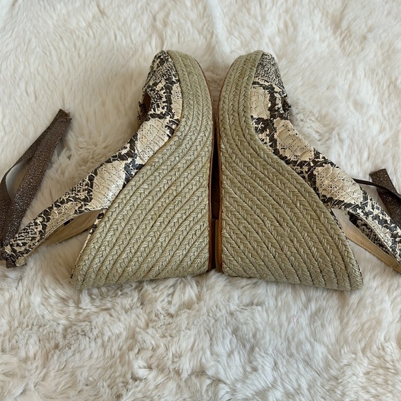 Coach Maritza Snake Espadrille Wedge Sandals - Picture 4 of 10